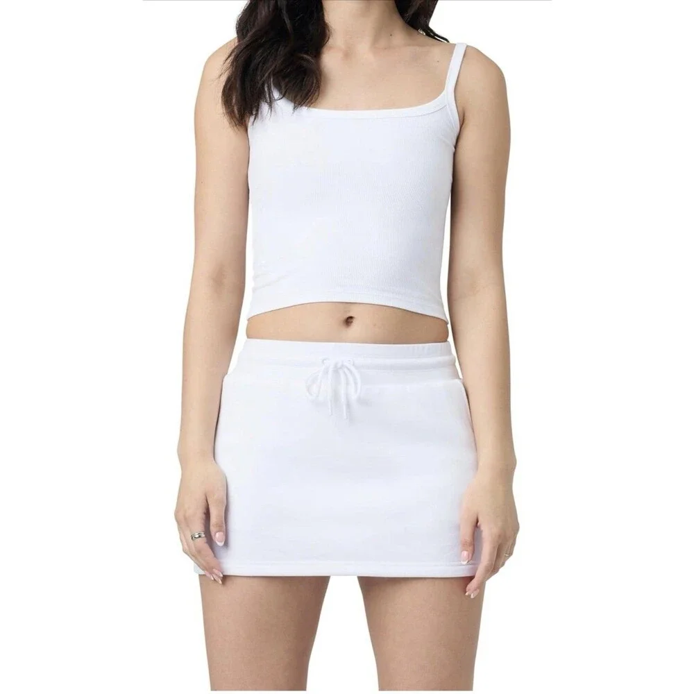 Florence by Mills Women's Cozy Crush Sporty Skirt - White - XXL